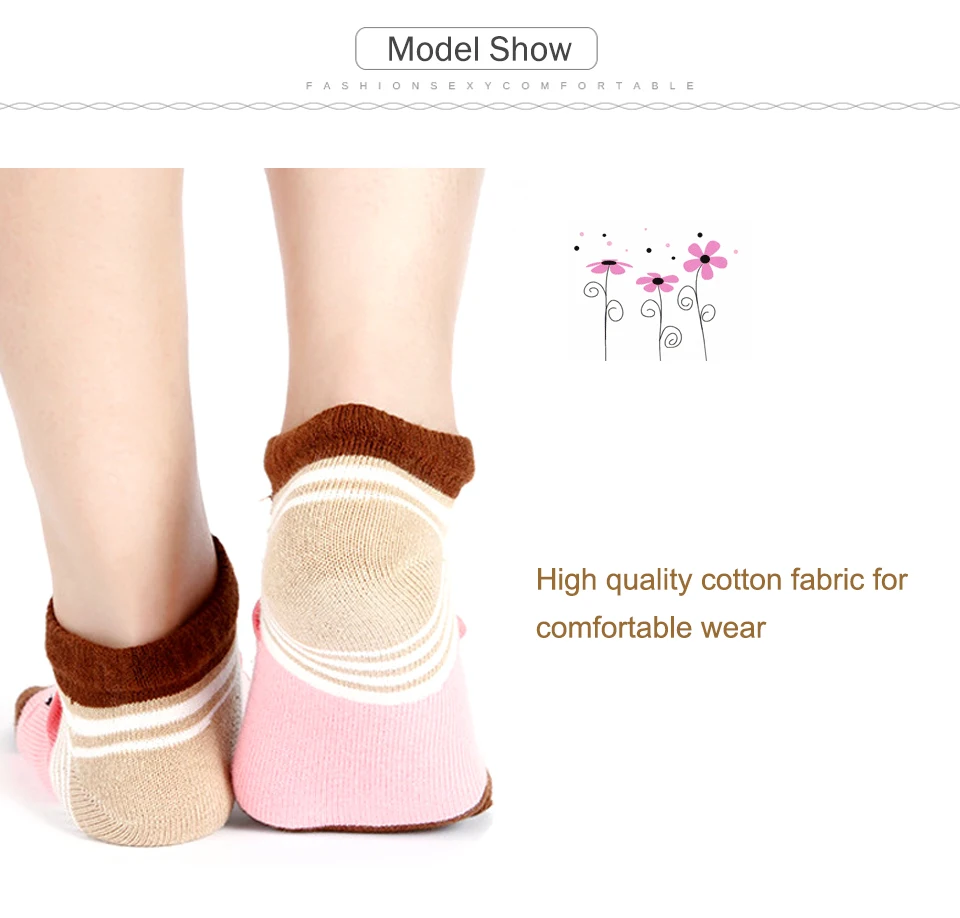 5pairslot Five Finger Toe Socks Cotton Polyester Winter Funny Socks Fashion Cute Cartoon Breathable For Girls Women Female (5)