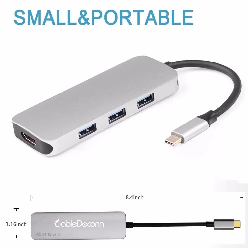 TypeC to HDMI+USB3.0X2+SD&TF-06