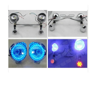 

LED Turn Signal Angel Eye Spot light Bar For Suzuki Boulevard C50 Volusia 800 C90 M109R C109 Marauder 800 M50 Intruder LC1500