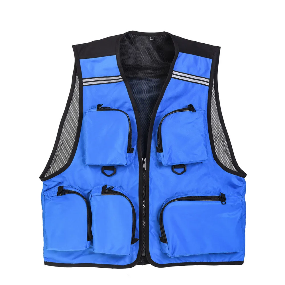 Для мужчин рыбацкий с карманами жилет летний спортивный Плавание нахлыстом одежда быстросохнущая дышащая ClothesDrop