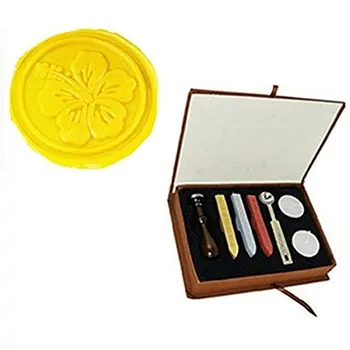 

Vintage Flower Peony Custom Picture Logo Wedding Invitation Wax Seal Sealing Stamp Sticks Spoon Gift Box Set Kit