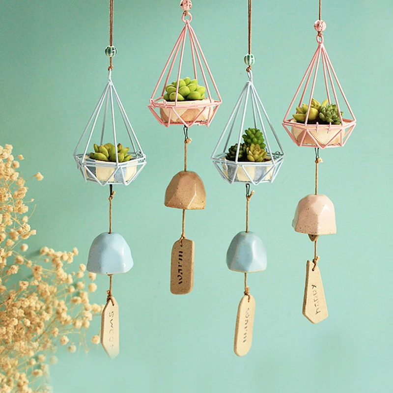 

Nordic Style Kids Room Decoration Resin Succulent Plants Wind Chimes Pendant Applicable For Home Decor музыка ветра