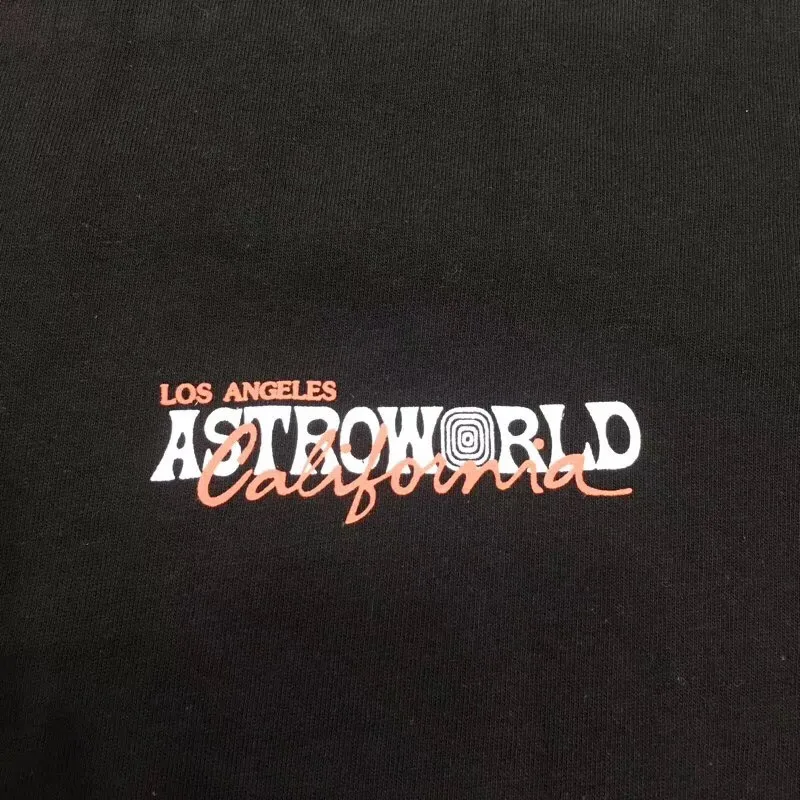 Трэвиса Скотта ASTROWORLD Festival Pop Up футболка для мужчин и женщин Топ тройник ASTROWORLD футболки