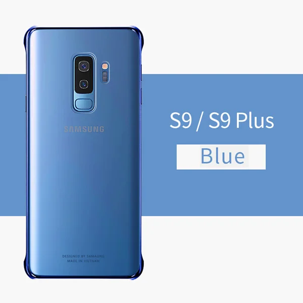 Samsung S9 Plus, чехол-накладка на заднюю панель, твердый гальванический чехол для сотового телефона, противоударный, не оставляет отпечатков пальцев, защита объектива, прозрачный - Цвет: Blue