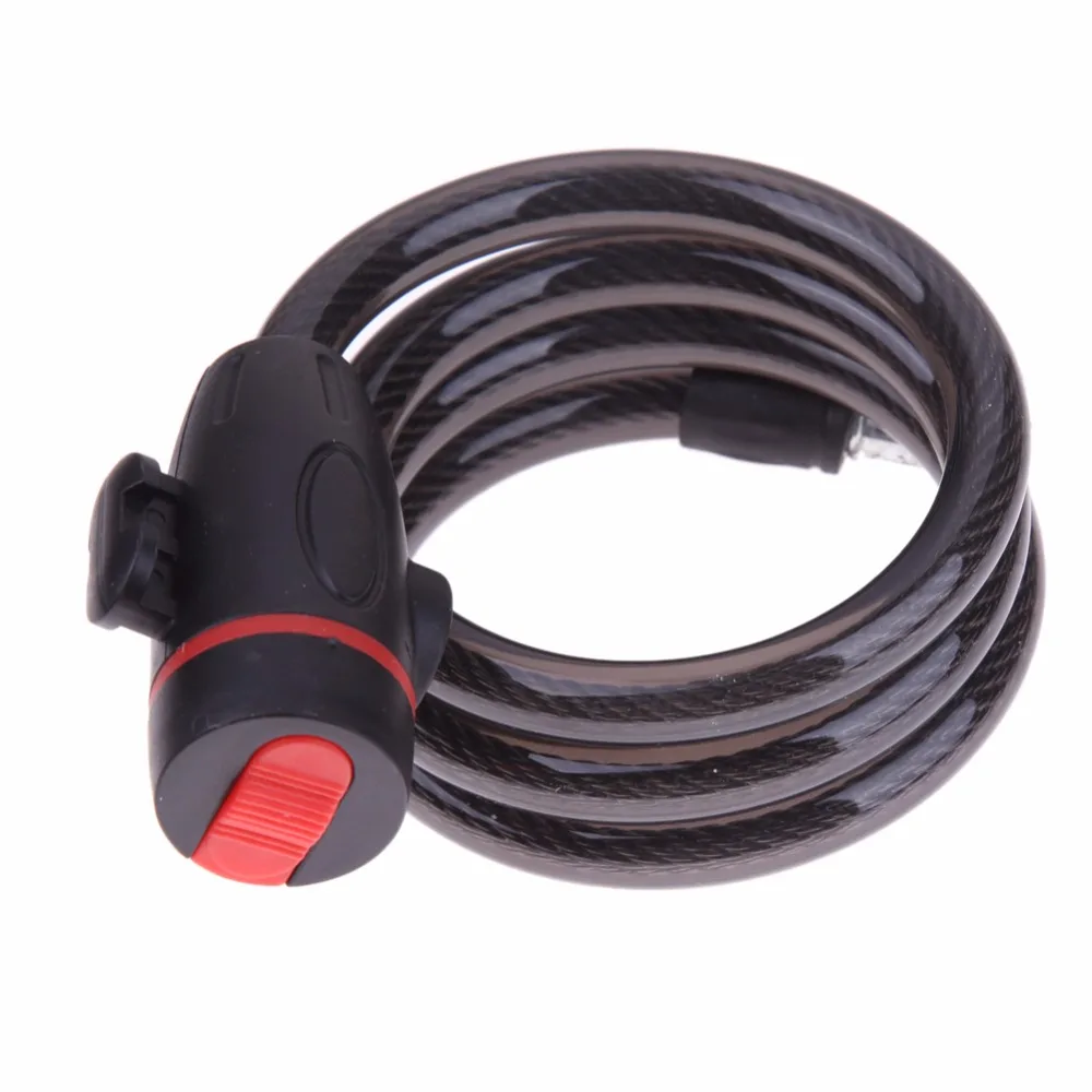Universal 100cm x 12mm Bike Lock Anti Theft Steel Strong Wire Coil
