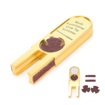 

Golden U-shape Snooker cue tip repairer tool Muti-functional Billiards Pool Cue Tip Trimmers