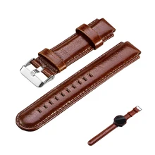 Véritable Cuir Brun À Double Tranchant Bracelet avec Couteau Outil pour Garmin Forerunner 220 230 235 630 620 735