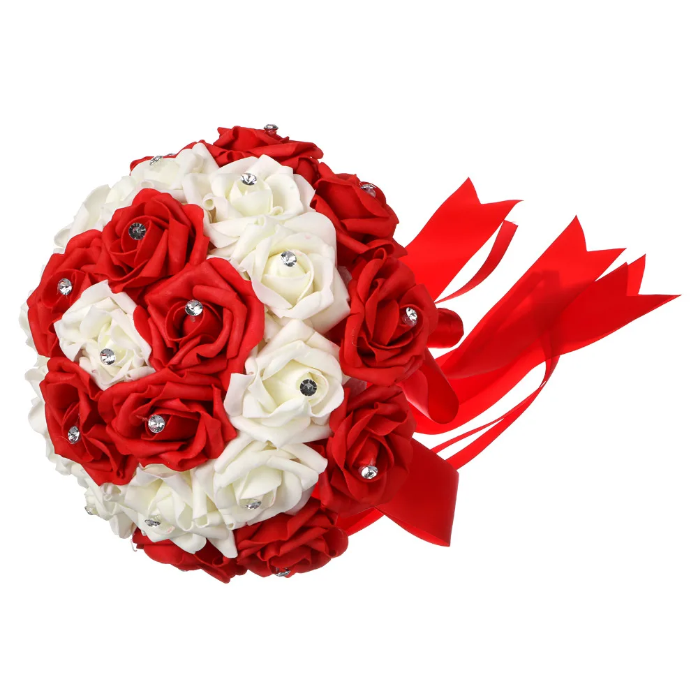 947 5 De Réductionbouquet De Mariée De Couleur Rouge 12
