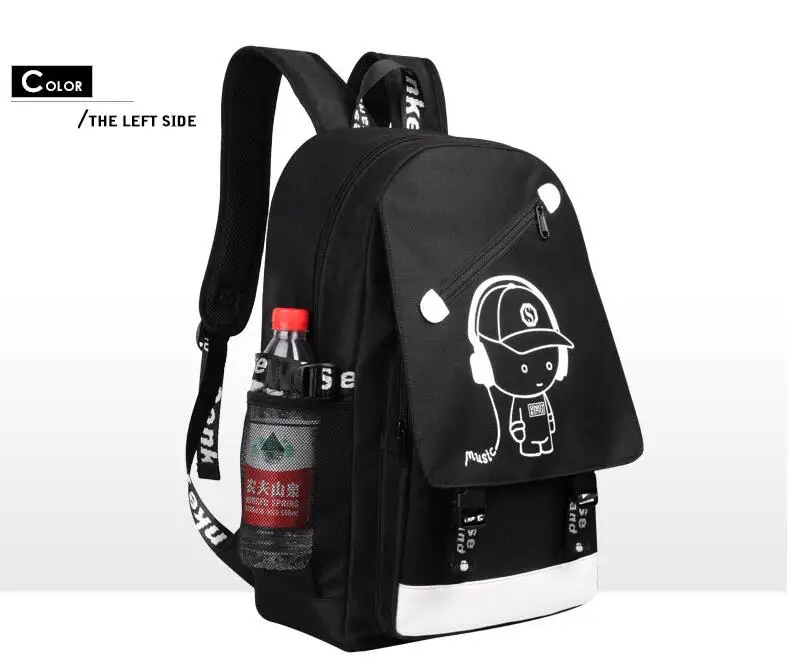 Мультяшный рюкзак для мальчиков, школьный рюкзак, студенческий светящийся анимационный USB зарядка, школьные сумки для подростков, школьный рюкзак, рюкзак