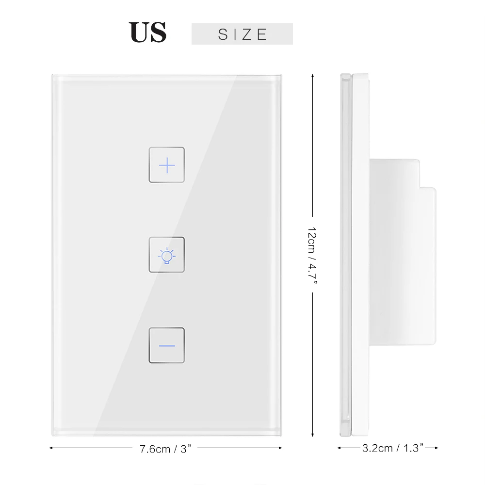 Умный светильник Плавная Диммер, США/ЕС Стандартный в настенный сенсорный выключатель Управление WiFi светильник переключатель работы с Alexa Google Assistant IFTTT