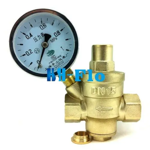 Клапан для поддержания давления латунный регулятор воды с манометром|water pressure