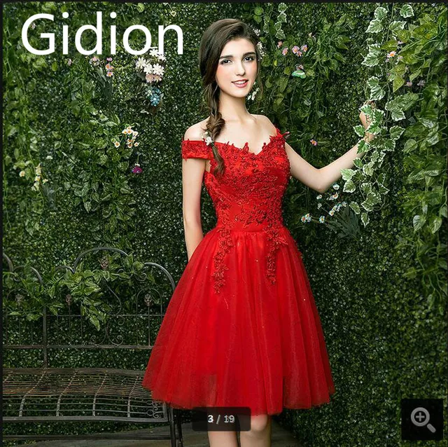 Abito cocktail rosso di