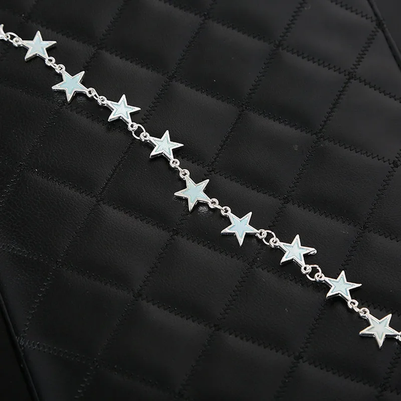 Летние светящиеся лодыжки Сердце Звезда Кулон Браслет сандалии сексуальная пляжная цепь на ногу женские браслеты ювелирные изделия KQS8