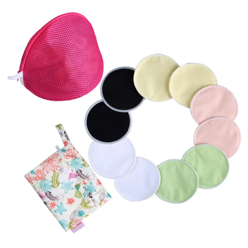 5 Pairs Reusable Galactorrhea Washable Bamboo Nursing Breast Pads,spill