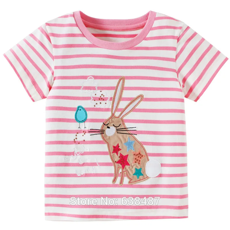 Новинка года, брендовые качественные футболки из хлопка для маленьких девочек летняя детская одежда детская футболка с короткими рукавами одежда для маленьких девочек - Цвет: 4173