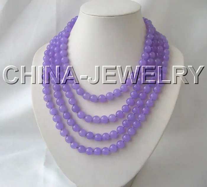 Красивая 80 &quot10 мм Природный круглый фиолетовый ожерелье нефрита|jade silver necklace|necklace