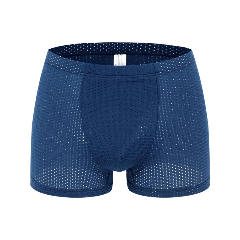 

Nice price Men's big boxer shorts sexy ice silk bamboo fiber breathable mesh youth boxer short summer