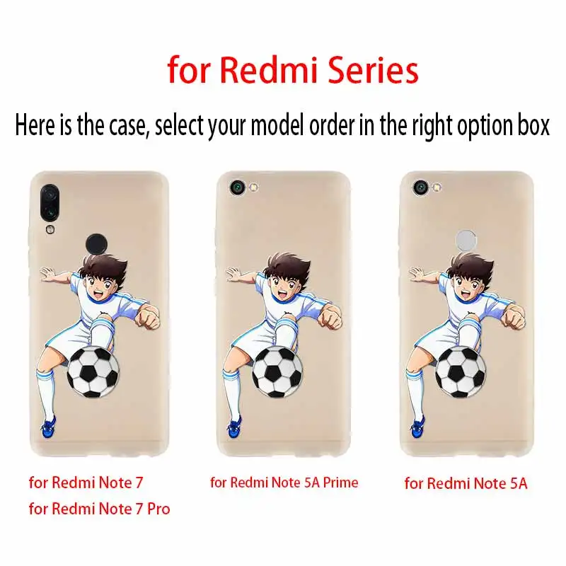Чехол для Xiaomi Redmi Note 9 8 7 6 5 pro чехол 9a 8a 7a 6a 5a 8t y3 Captain Tsubasa Ozora Genzo football|Бамперы| |