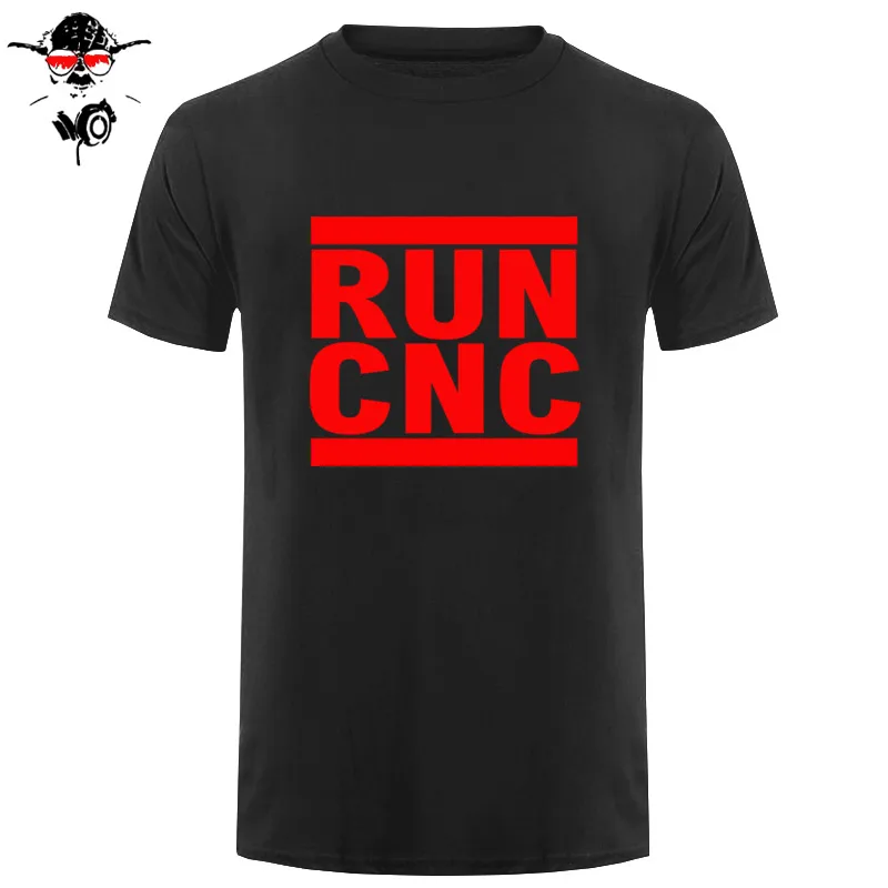 Run CNC черная футболка с ЧПУ машинист код Тернер мельница крутая Повседневная pride Футболка Мужская Унисекс модная футболка забавная - Цвет: black red