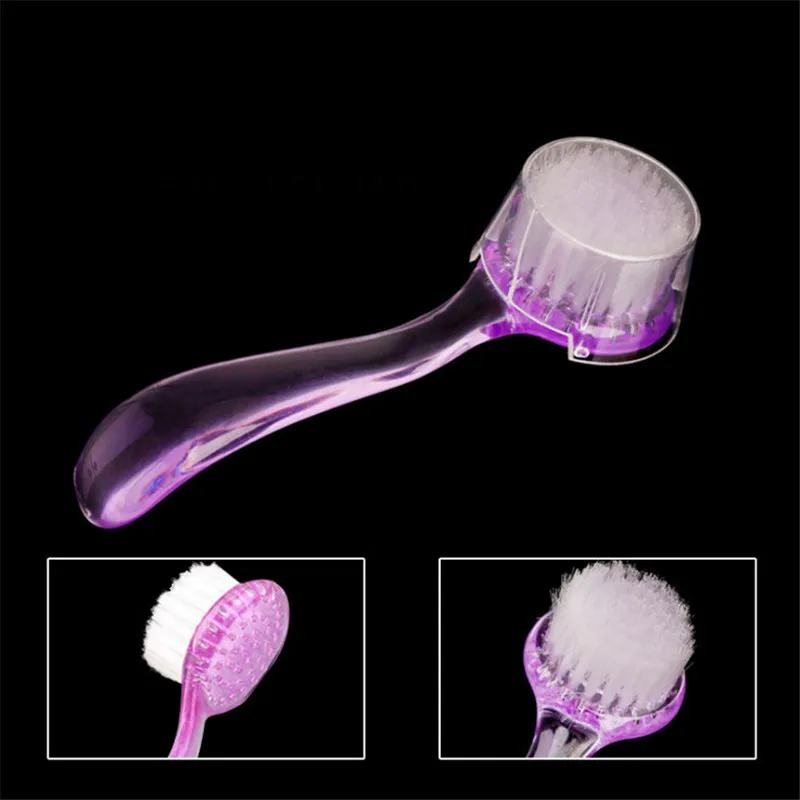

1pc Plastic Professional Nail Art Dust Cleaning Brush with Cap Round Head Make Up Washing Brush Manicure Pedicure Nail Tools