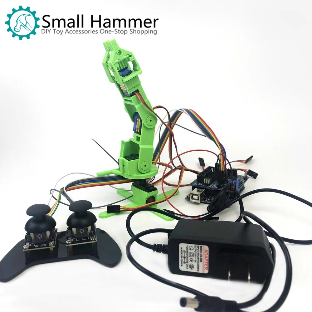 

SNAM6000 3D printing four-degree-of-freedom robot arm DIY robot assembling sg90