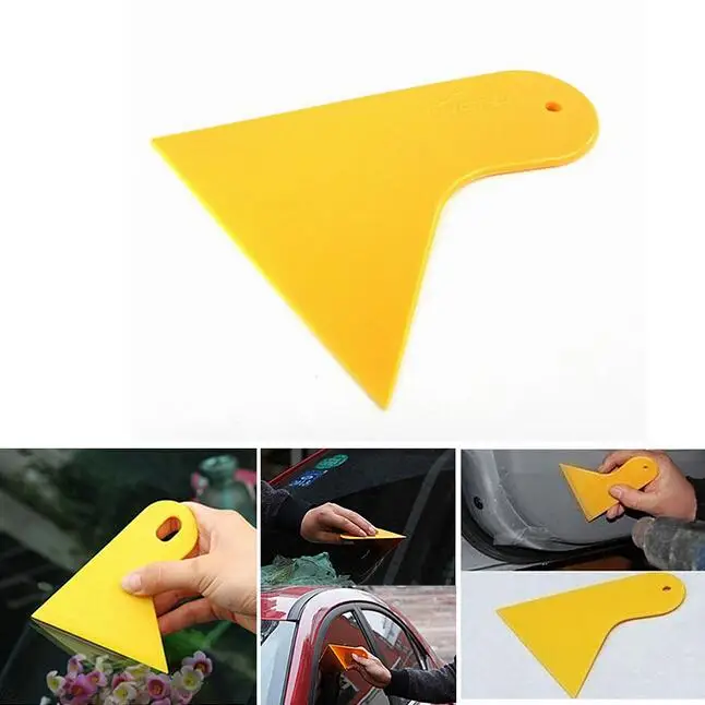 

Scraper Plate Glass Yellow Film Tools Wrapping Film Application Squeegee Scraper Tools Plastic Bubble Window Car Stickers