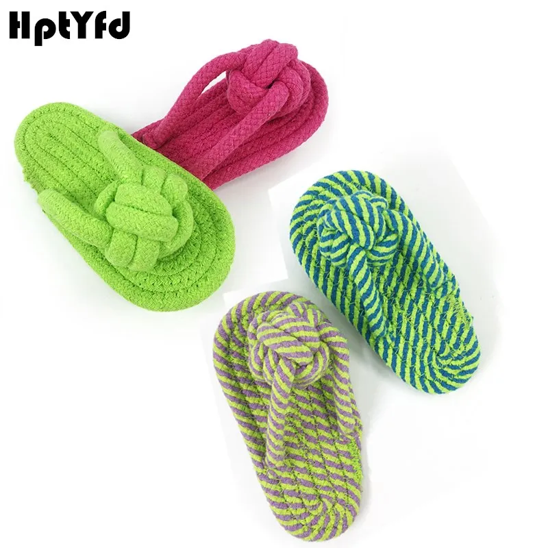 

Pet Dog Toy Chew Doggy Cotton Toy Plush Slipper Rope Dog Teeth Training Toy Puppy Interactive Funny Play Games Pet Supplies