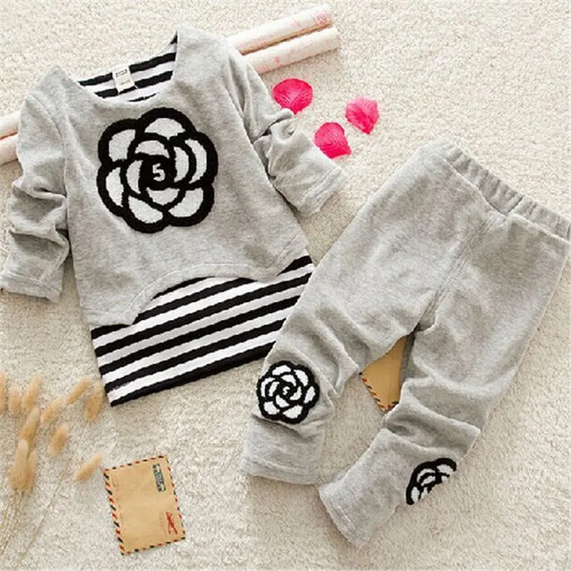 

BibiCola Spring Autumn Girls Clothes Sets Fashion Cotton Coat+Pants 2pcs children Girls Sport Suit Outfits Costume Kids Clothing