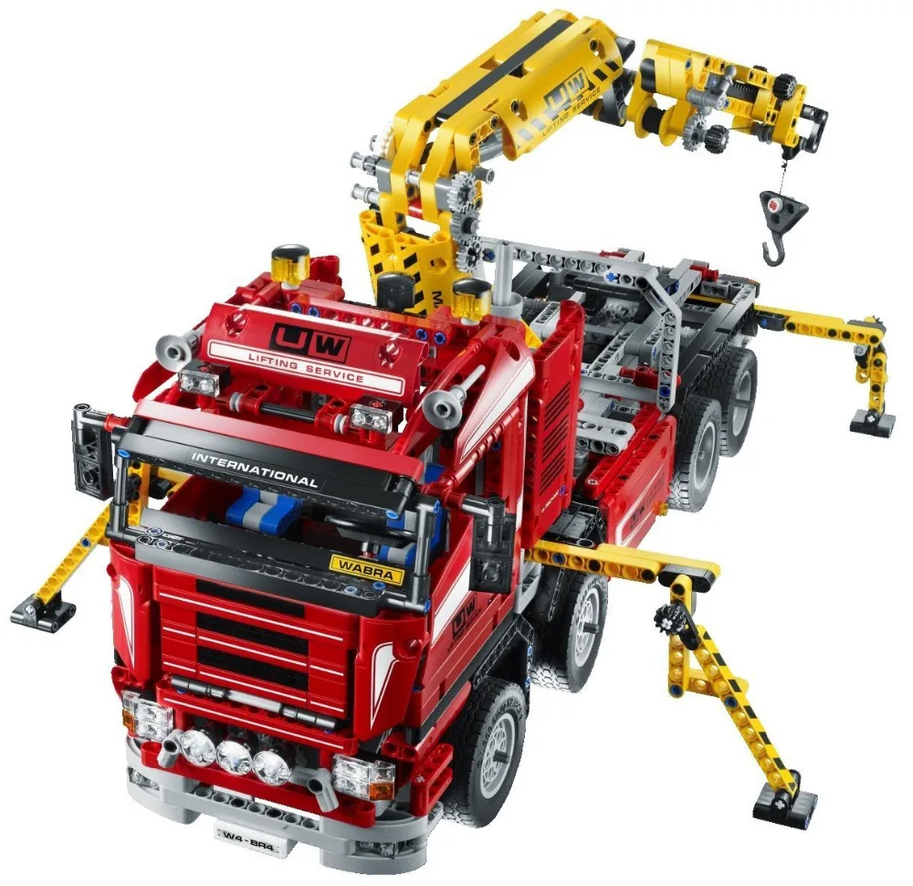 

LEPIN 20013 1877pcs Technic Series The Electric Crane Truck Model Building Block Brick Educational Toy For children Gift 8258