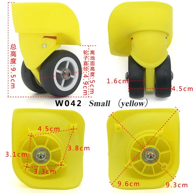 Guguluza Замена Чемодан Колеса Чемодан красочные ремонт сумка Запчасти вращающиеся колеса W042