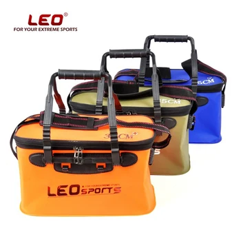 

LEO Portable Folding Bucket Fish Wear Bucket EVA material Compressible Fishing Foldable Bag Outdoor Fishing Water Tank Tool