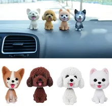Автомобильный орнамент ПВХ милый качающийся головой собака автомобиль Интерьер приборной панели качели кивая щенок кукла украшения игрушки подарок