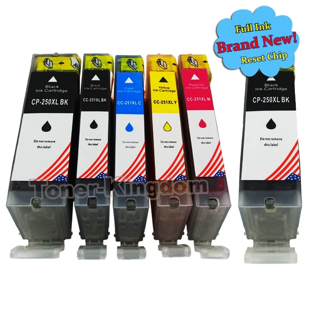 Тонер база 6pk PGI 250XL CLI 251 чернильный картридж XL для Canon PIXMA MG7120 MG6320 W/серый MG6420 MG5520