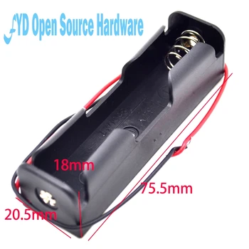 

1 X 18650 Battery 3.7V Clip Holder Box Case With Wire Lead Battery Storage Box 18650 Battery Holder