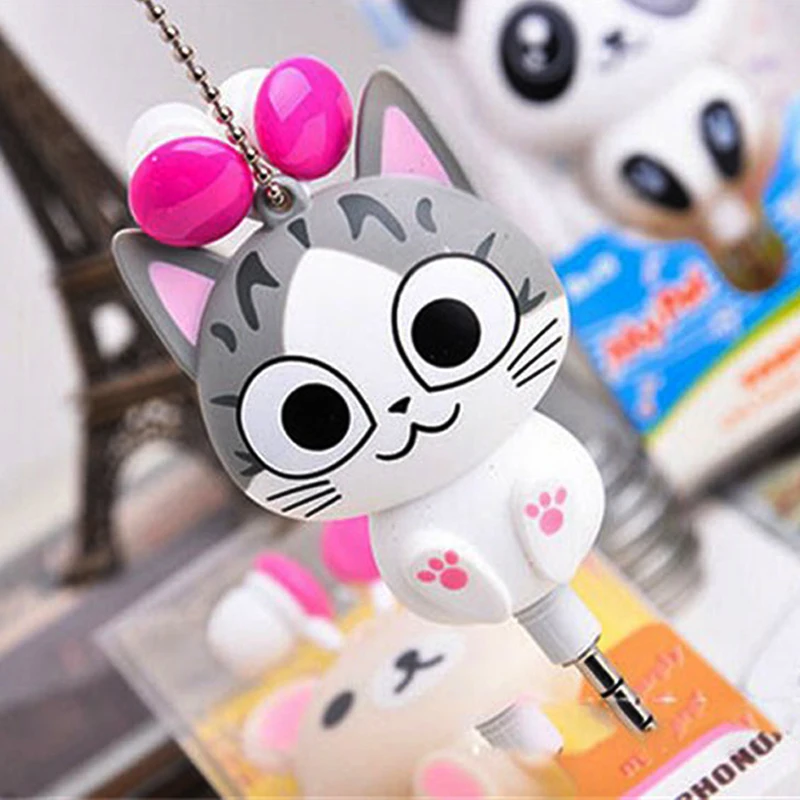

Chiclits Cute Cat In-ear Earphones Cartoon Panda Sweet Home Universal Retractable Automatic 3.5mm Headset for Phone MP3 Gfits