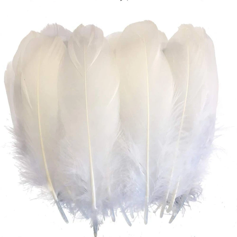 klif opschorten Premisse Groothandel Witte ganzenveren 20 100pcs13 18CM DIY veren ambachten en veren  voor sieraden maken bruiloft decoratie plumas|Veer| - AliExpress