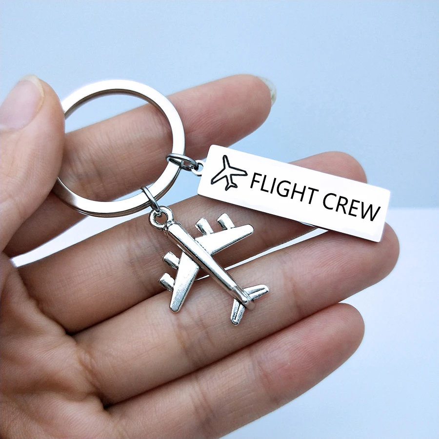 Брелок для ключей Летающая команда, безопасный самолет, брелок для пар, женщин, мужчин, бойфренда, мужчины, пилота, стюардесса, подарок, брелок для ключей