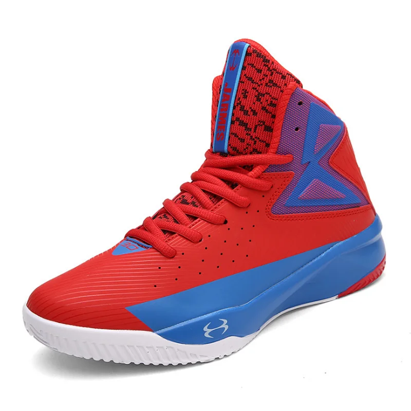 Zapatos De Baloncesto transpirable hombres al aire libre Zapatillas mujer Zapatillas De Baloncesto zapatos para hombre Baloncesto botas azul negro