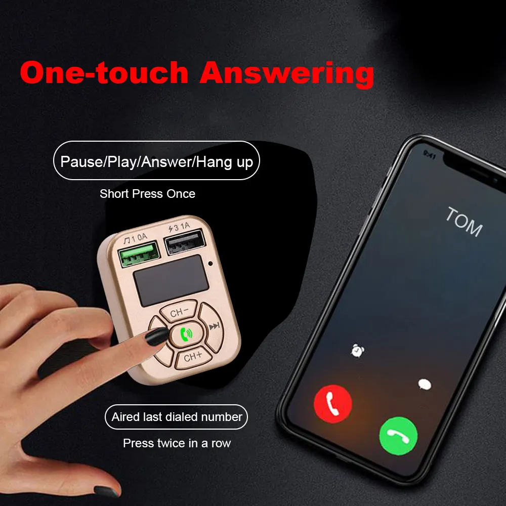 VR robot Bluetooth Car MP3 Player FM Transmitter Handsfree Car Kit Adapter 5V 3.1A USB Charger With TF/U Disk Audio Music Player
