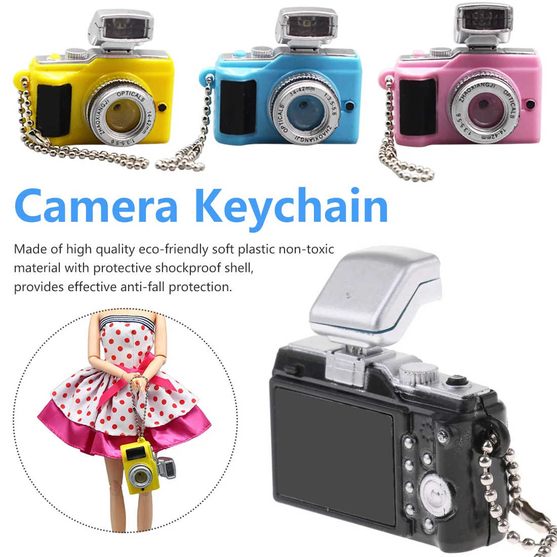 

1 Pcs New Fashion Doll DIY Camera for barbie dolls accessories as for 1 / 6 Doll toys