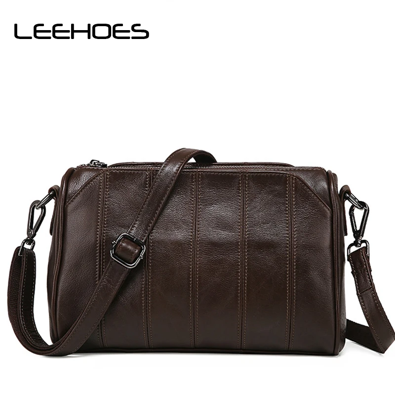 

Genuine Leather Women Shoulder Bag Zipper Long Straps 4colors Cross Bag Woman's Fashion Messenger Lady Crossbody Luxury Handbags