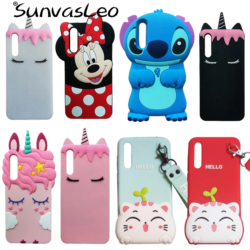 

For Huawei P20 Pro 6.1" 3D Unicorn Case Soft Silicone Cartoon Phone Cover Shell Skin Fundas Coque Capa Shockproof Case Cover