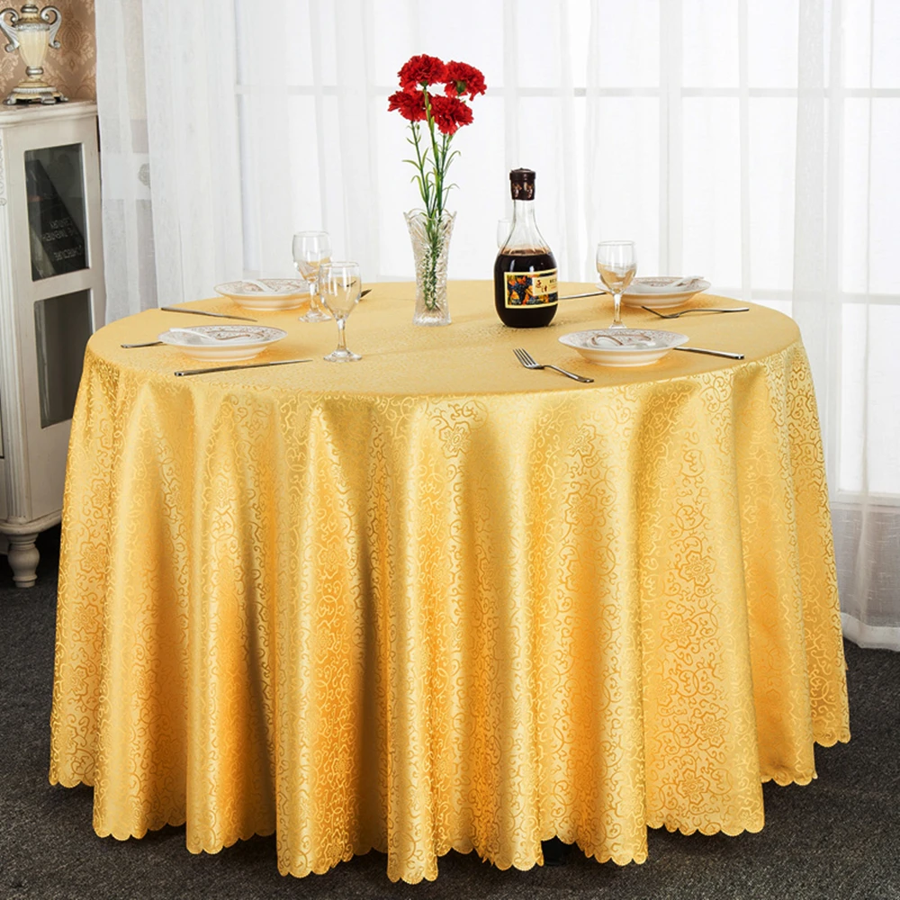 Round tablecloth European hotel restaurant tablecloth quality dust