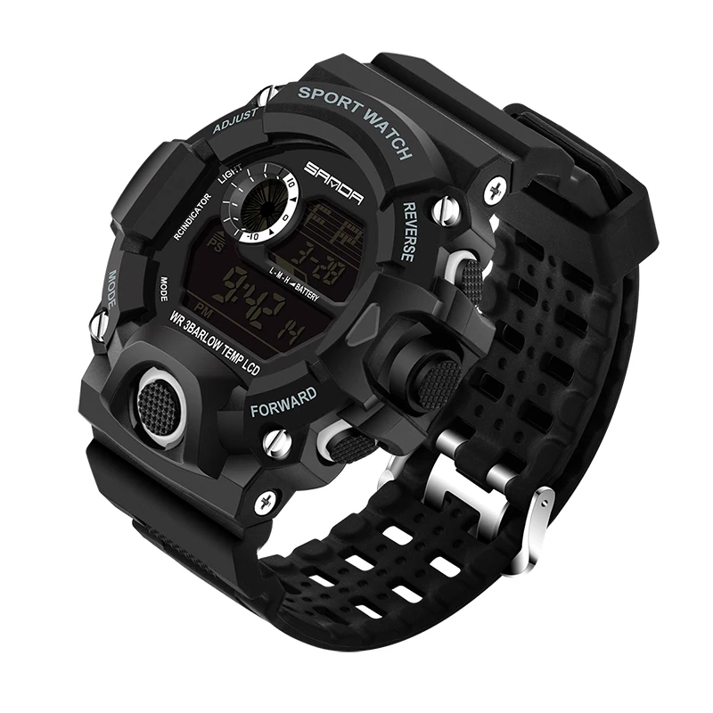 

SANDA Fashion Sports Digital Watch Men Diving Sport LED Clock for Men Waterproof Geneva Military Watches Relojes hombre 326