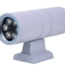 Наружное освещение 6 Вт 12 Вт Двойные головки вверх и вниз светодиодный настенная Светодиодная лампа садовый светильник AC85-265V теплый белый/холодный белый/R/G/B