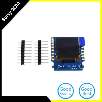 

OLED Shield V2.0.0 for WeMos D1 mini 0.66" inch 64X48 IIC I2C two button