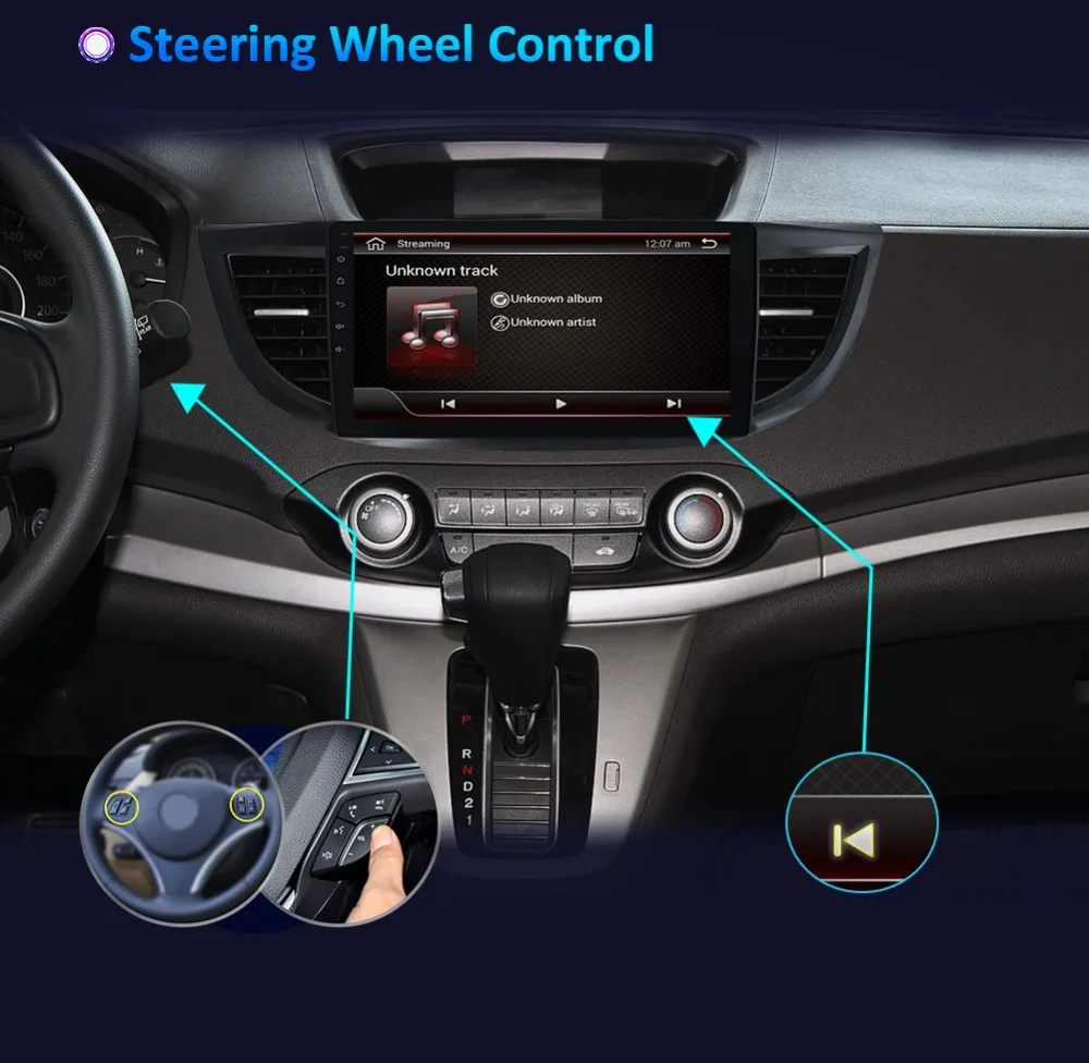 Best car multimedia player Android 9 car dvd gps player for Honda CRV 2012 with car radio video player gps navigation car stereo gps 12