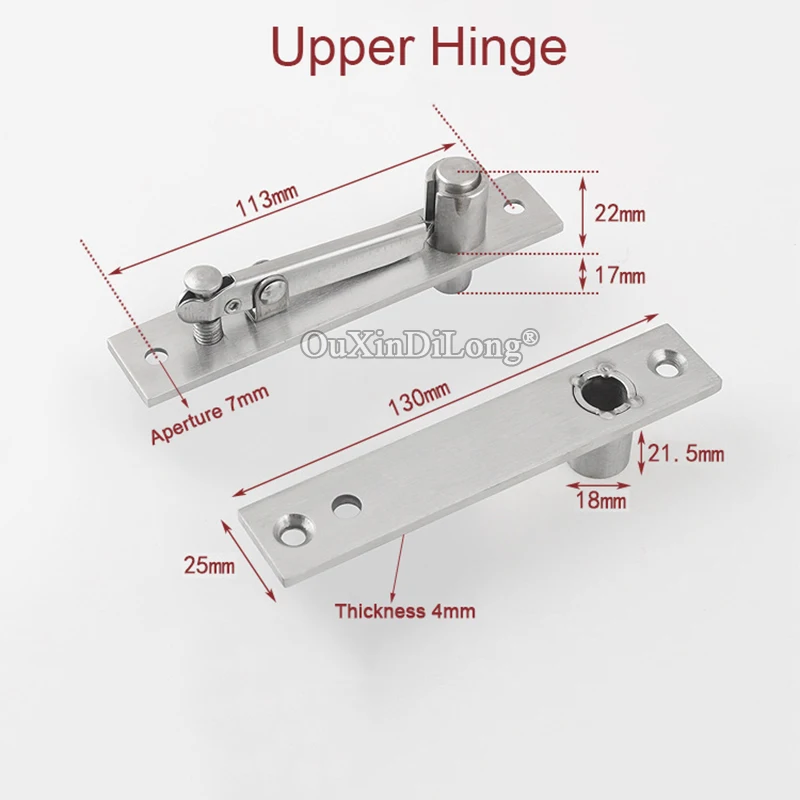Hardware New 2Set Heavy Hidden Pneumatic Door Hinges 360?? Rotary Buffer