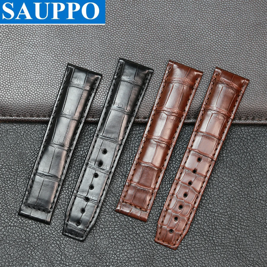 Ремешок SAUPPO из крокодиловой кожи Подходит для Мориса лакроа шедевра