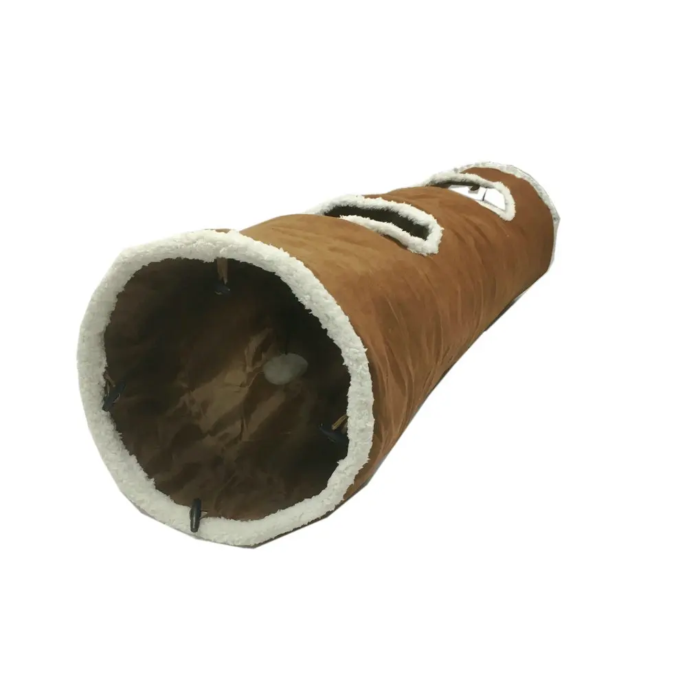 Koop Kat Speelgoed Tunnel voor Hond Pet Kat Spelen S M Lam kasjmier Zachte Tunnel met Bal Dia 30 cm grote Kat Kitty alle Beschikbaar